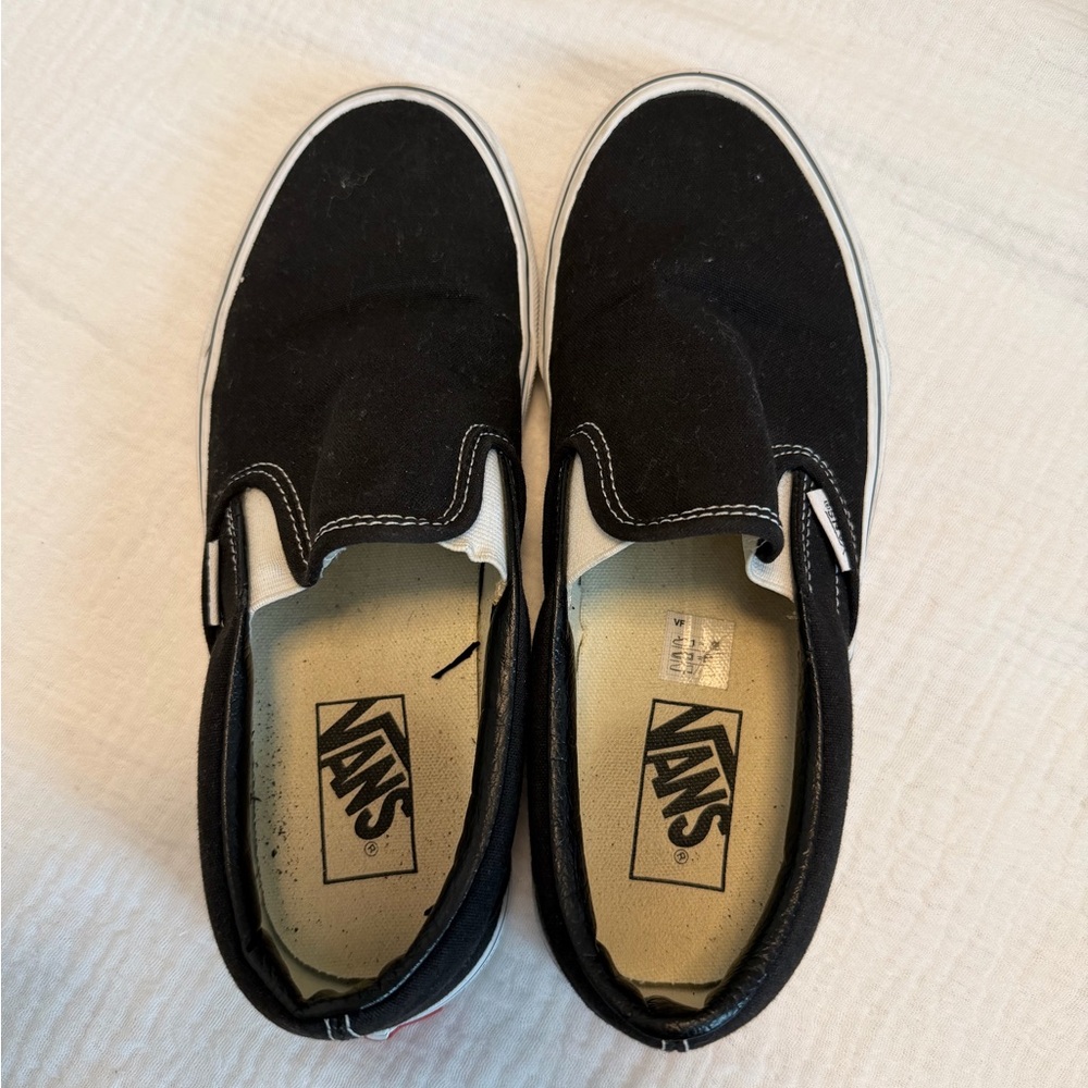 Vans Black Slip-On Sneakers